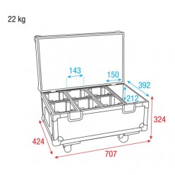 Showtec D7060 Case for 6 x Stage Blinder 1